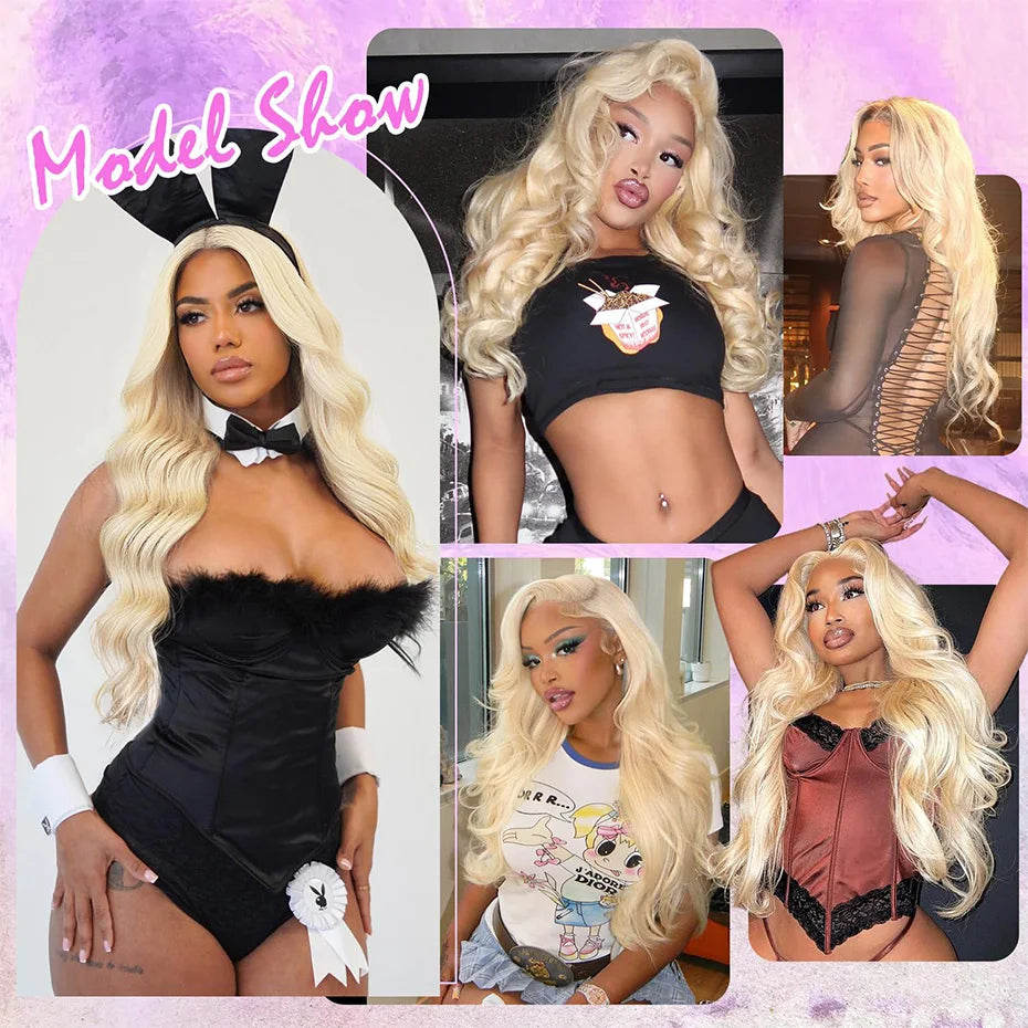 613 Blonde 13x6 Hd Lace Frontal Wig 30 Inches Body Wave Human Hair Wigs Raw Vietnamien 13x4 Lace Front Human Hair Wigs for Women