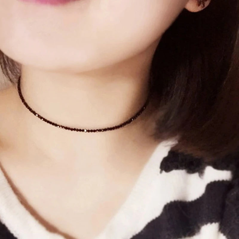 Fashion Brand Simple Black Beads Short Necklace Female Jewelry Women Choker Necklaces Bijoux Femme Ladies Party Necklace 2024