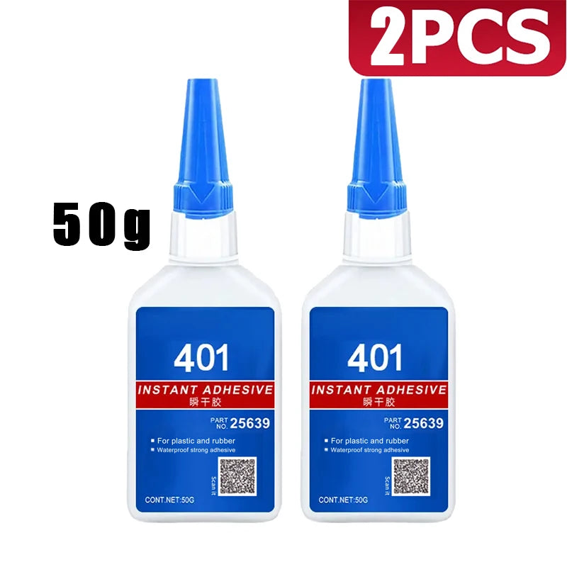 JXVX 20ml 401/406 Instant Strong Super Glue Universal Superglue Mighty Instant Glue for Resin Ceramic Metal Glass Fast Dry