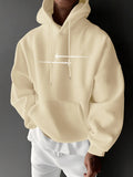 Men's top men's long sleeved round neck loose plus size autumn and winter hooded sweatshirt T-shirt top