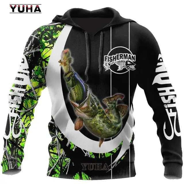 Fashion Men Hoodie Cool Carp Fishing 3D Printed Harajuku Sweatshirt Unisex Casual Pullover hoodies sudadera hombre