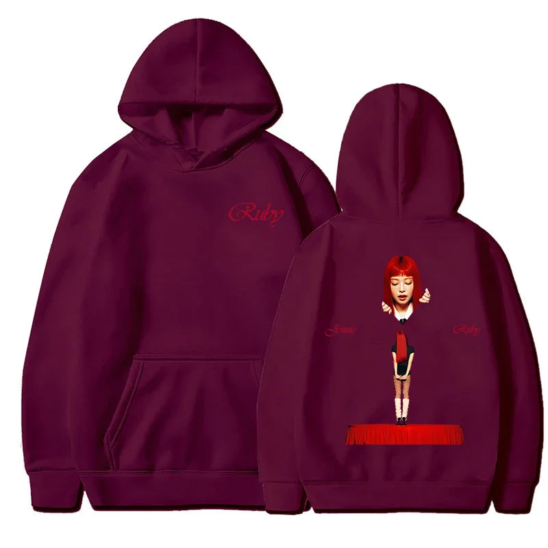 JENNIE Ruby Hoodie 2025 New Album Fashion Men/women Hoodies Harajuku Aesthetic Winter Clothes Fleece Pullover Sweatshirt Vintage