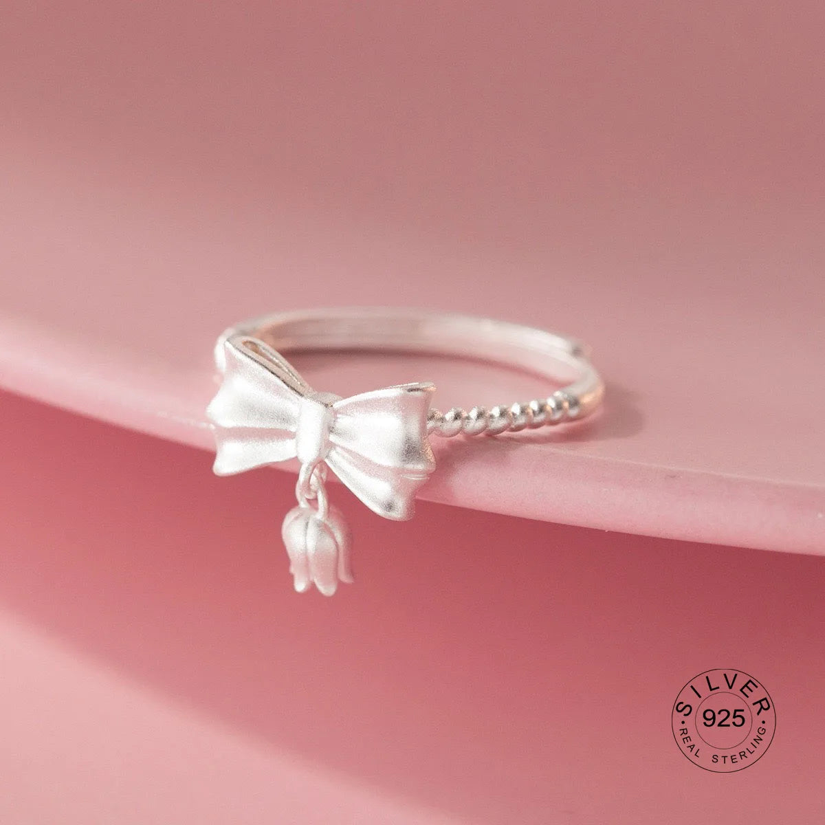 925 Sterling Silver Rings For Women Geometric Fine Jewelry Finger Adjustable Cute Flower Leaf Zirco Ring For Party Birthday Gift
