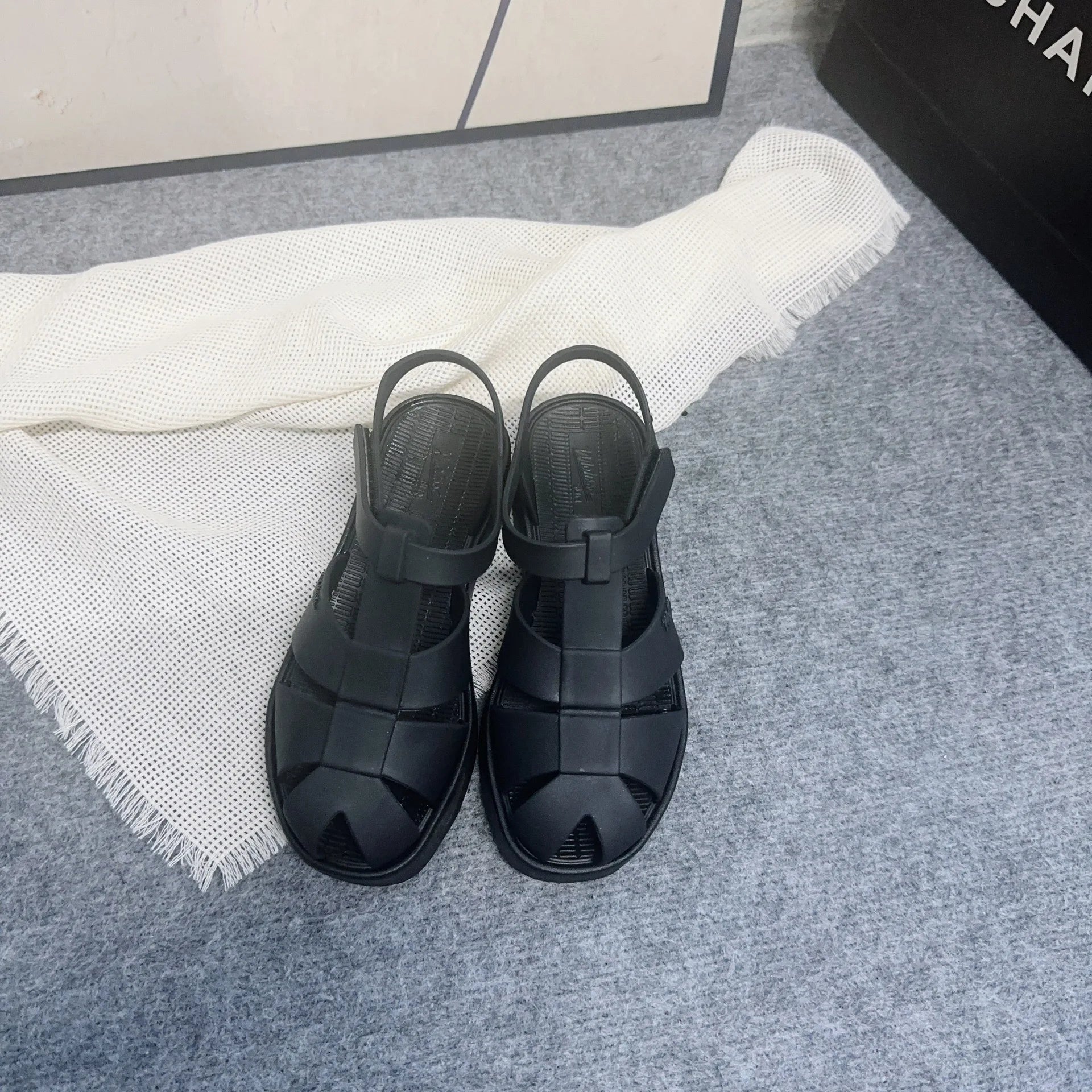 Mini Melissa  Women's Shoes Summer Adult Girls Open Toe Roman Matsu Thick Sole Sandals Ladies Breathable Beach Shoes Casual Shoe