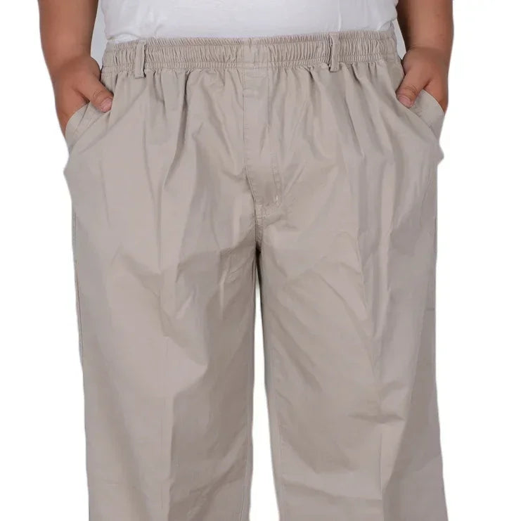 Plus size 8XL 11XL 12xl middle-aged men's summer thin elastic band high waist cotton casual trousers Dad oversize 9XL 8XL 7XL