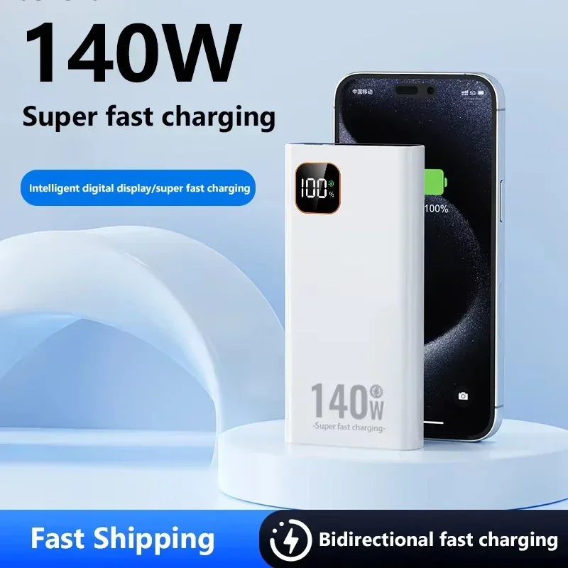 Lenovo 500000mAh High Capacity 140W CCC 2027NEW Power Bank Portable Super Fast Charging Battery Charger for Xiaomi iPhone