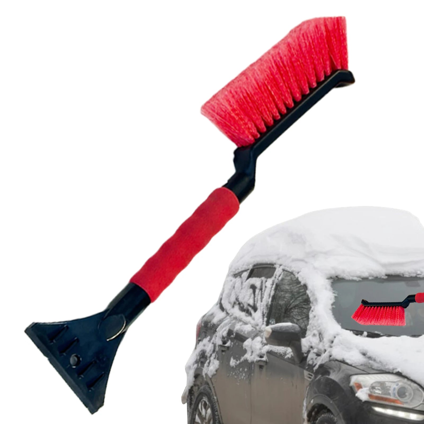 Car Snow Brush And Ice Scraper 2 In 1 Car Scraper Snow Brush Ergonomic Foam Grip Window Ice Scraper Snow Cleaner For Car SUV