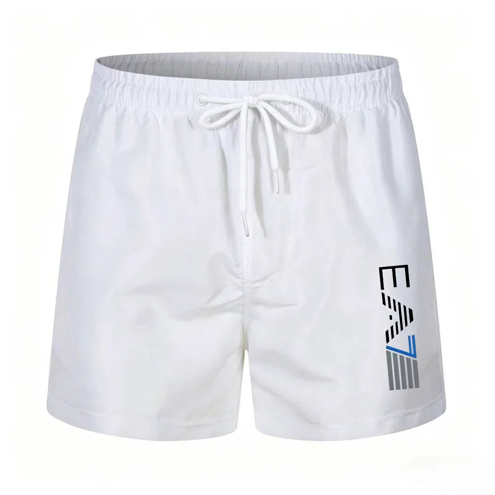 Men's Swim Trunks Beach Shorts Drawstring with Mesh Lining Elastic Waist Plain Breathable Soft Casual Daily Streetwear