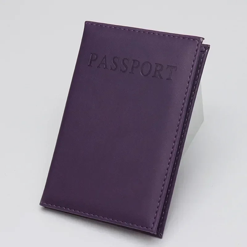 1 PC Fashion New PU Women Passport Holder Case Couple Models Girls Travel Passport Cover Unisex Card Case Man Card Holder Wallet