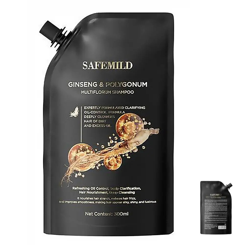 Hair Growth Shampoo Ginseng & Polygonum Multiflorum Shampoo Deep Cleaning Nourishing Smoothing Repairing Dry Damaged Hair Care