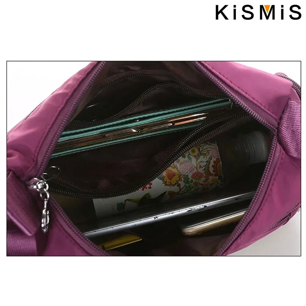 Fashion Women Waterproof Crossbody Bag Casual Single Shoulder Handbag Messenger Bag Oxford Material