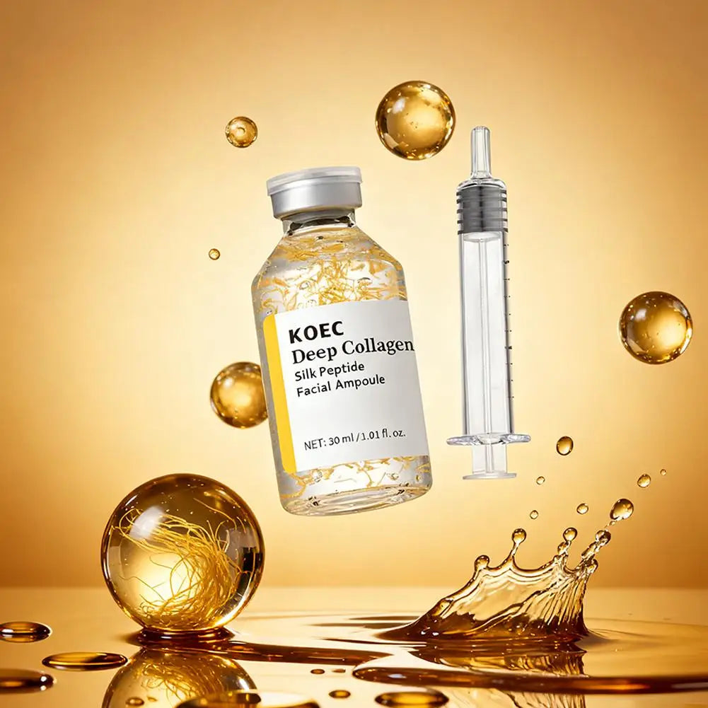 Korean Collagen Silk Peptide Serum Intensive Lifting Firming Deep Moisturizing Anti Aging Revitalizing Face Skin Care Ampoule