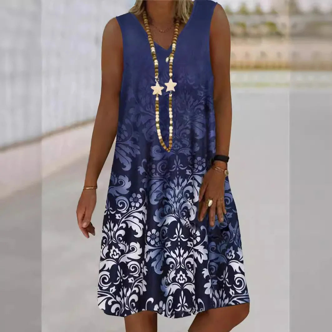 O Neck Vest Dress Women Summer Casual Mini Loose Dresses Summer Fashion Clothes