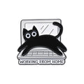 Cute Black White Cats Enamel Pins Certified Cat Lady Cartoon Kitty Claw Animal Brooch Lapel Badge Fashion Friends Jewelry Gifts