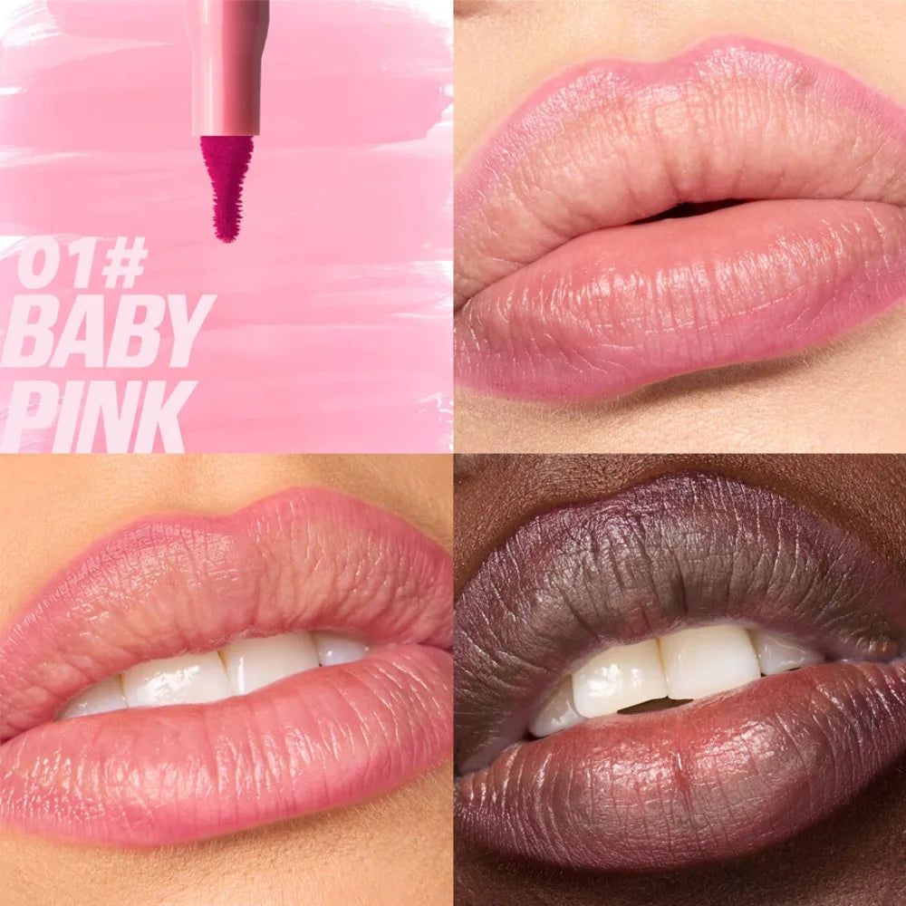 Waterproof Matte Lipliner Pencil Red Contour Tint Lipstick Long Lasting Non-stick Cup Moisturising Lips Makeup 8 Colors Velvet