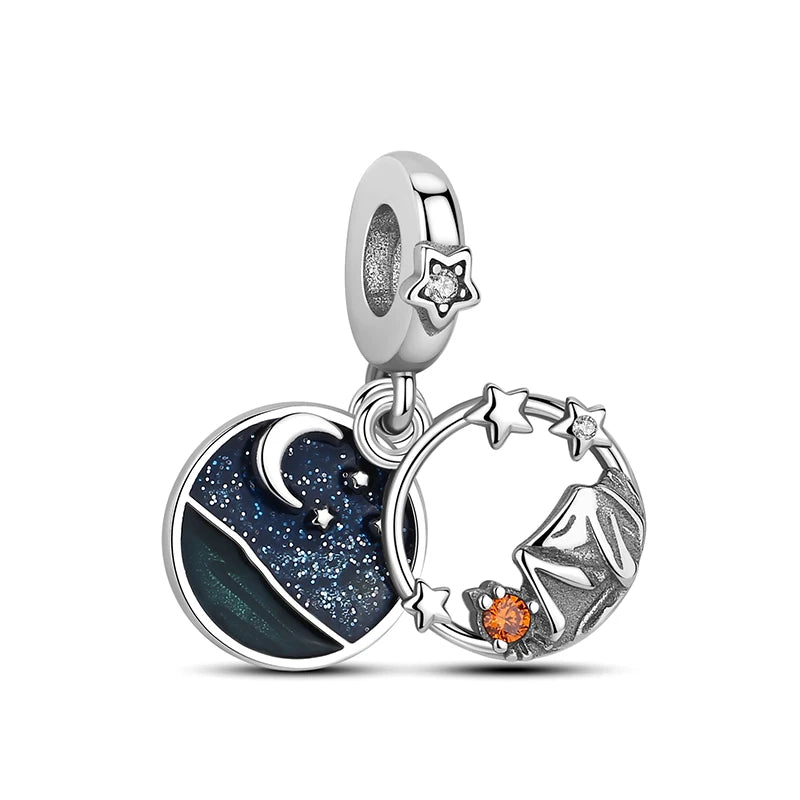 Original 925 Sterling Silver Charms Love Travel London Bus Suitcase Paris Beads Fit Brand Bracelets Necklaces Women DIY Jewelry