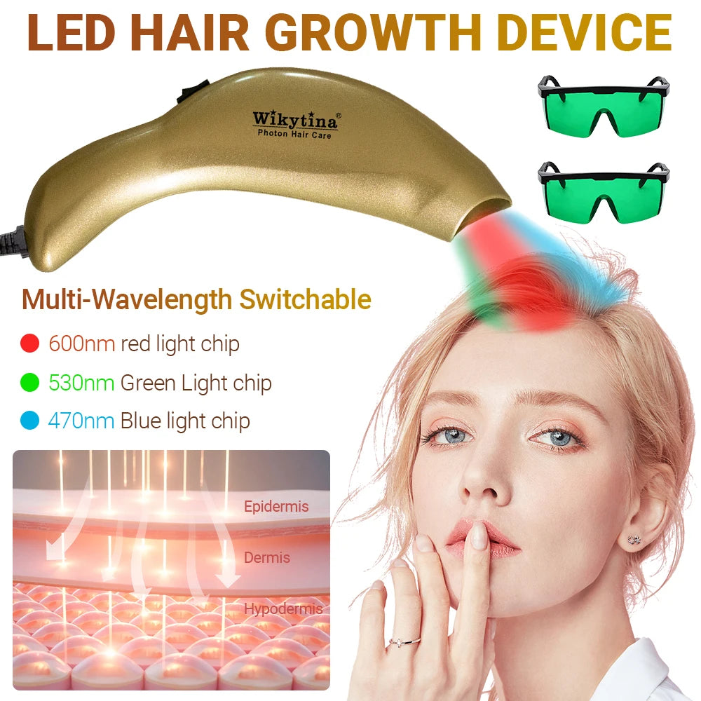 Clinical Grade LLLT Hair Regrowth Device Anti Hair Loss Machine For Scalp Health Thinning Hair Stress Anxiety Management