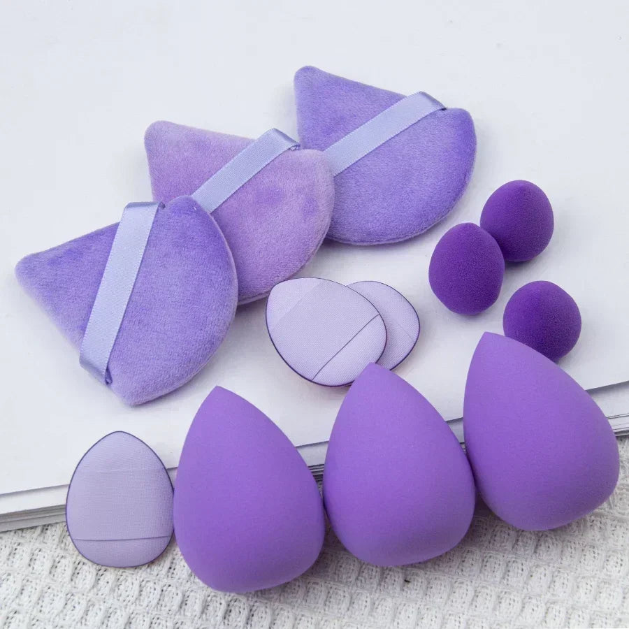 12/14Pcs Makeup Sponge Cosmetic Puff Foundation Sponges Blender Beauty Egg Powder Puffs Make Up Accessories Women Makeup 2049