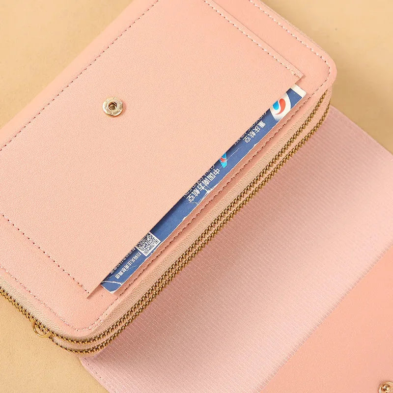 Women’s Mid-Size Convertible Wallet Bag – Shoulder Clutch with Coin Purse, Multi-Functional