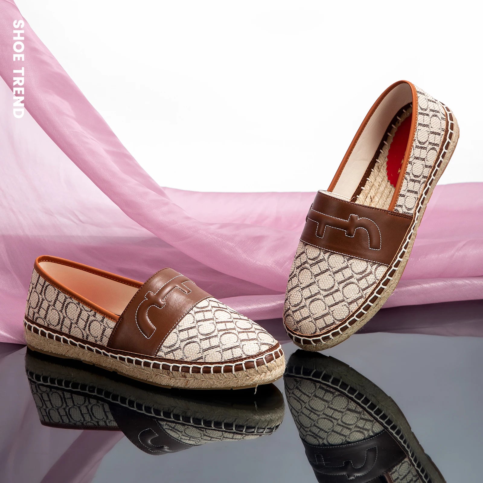 Retro Classic Style New Women's Flat Shoes Letter Print Design Women's Casual Fisherman Shoes Fashionable and Versatile