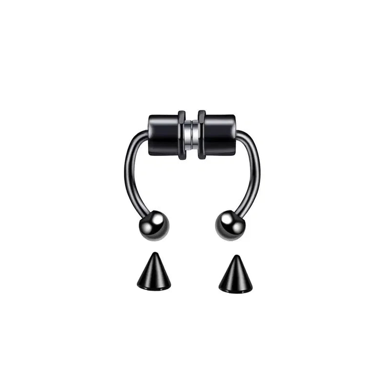 2pc Women Fake Piercing Nose Ring Hoop Body Jewelry