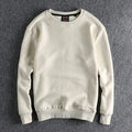 Autumn Winter American Retro Heavyweight Velvet Solid Color Sweatershirt Men's Fashion Pure Cotton Washed Youth Pullover Hoodies