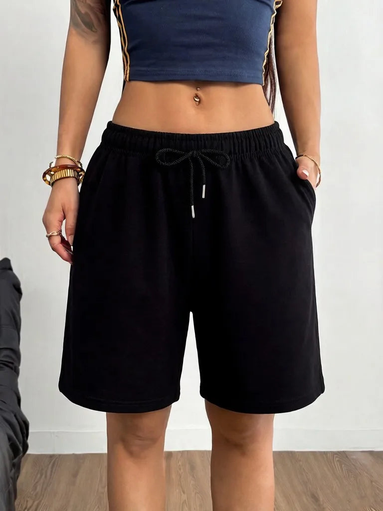Youth Sport Summer Short Pants For Women Fashion High street Loose Sportpants Classic Pocket Running Shorts Casual Simple Bottom