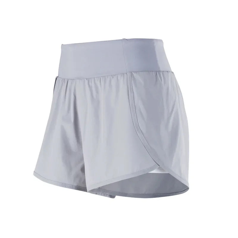 Women's High-Waisted Loose Workout Shorts Quick-Dry Yoga Running Shorts with Built-in Liner Summer Casual Activewear