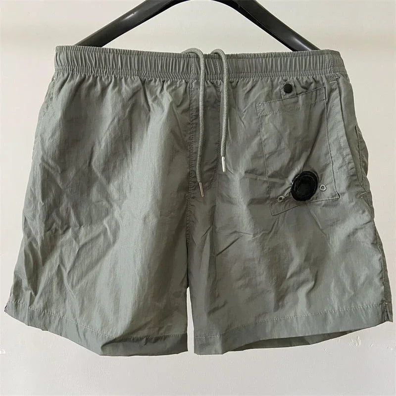 Top quality luxury knee-length  summer youth leisure sports nylon shorts loose men's beach 5-point pants