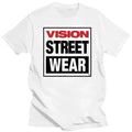 Men's and Women's Cotton T-shirts Visual Street Clothing Vintage White T-shirts Summer Tight Fitting T-shirts