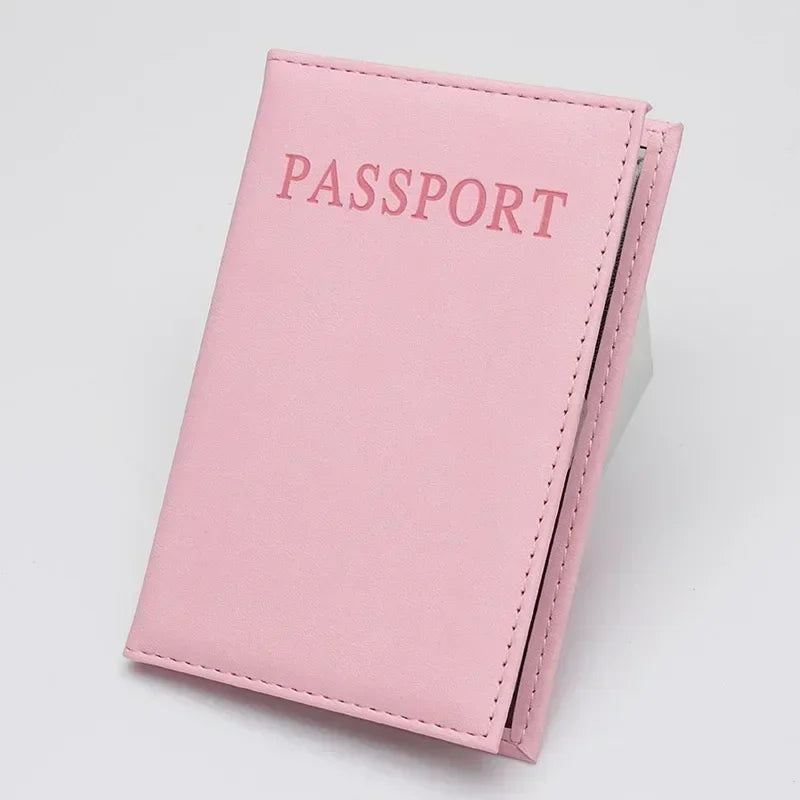1 PC Fashion New PU Women Passport Holder Case Couple Models Girls Travel Passport Cover Unisex Card Case Man Card Holder Wallet
