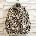 Autumn Soft Leopard Jacket Men Zipper Hoodies Hooded Coat Fashion Causal Street Outerwear Loose Windbreaker Clothing Male Female