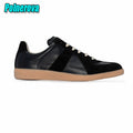 Suede Leather Patchwork Casual Sneakers for Women Men Spring Autumn Round Toe Lace Up Flats Outdoor Training Couple Sports Shoes