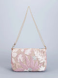 Cute Flower Embroidery Women Shoulder Bags Fashion Sequin Chains Crossbody Bag Summer Casual Beach Bag Hobos Handbag and Purse