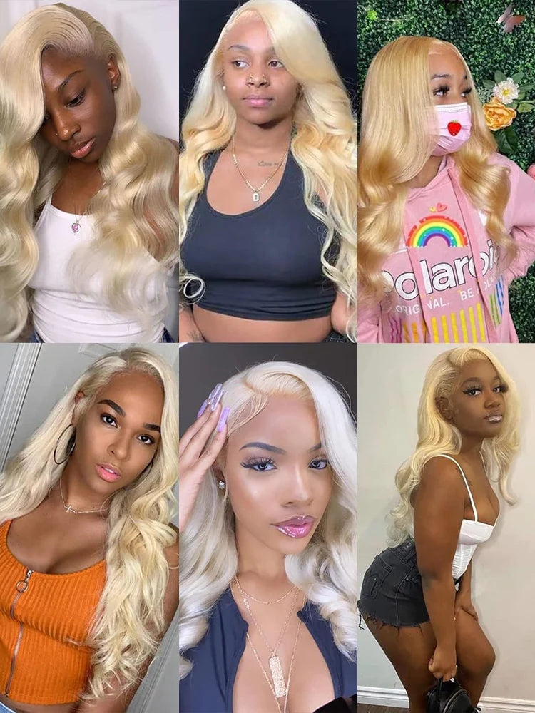 30 40 Inches Real 250% Density Honey Blonde 613 Hd Lace Frontal Wigs 13x4 13x6 360 Brazilian Body Wave Human Hair Wigs for Women