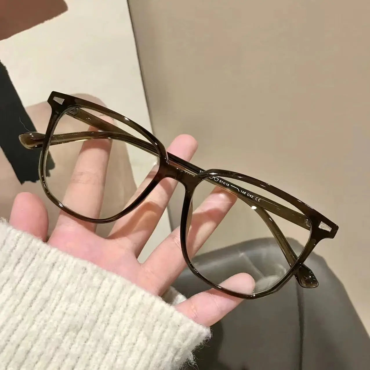 New Unisex Round Square Glasses for Men Women Myopia glasses Glasses Plain Glasses Nearsighted Eyewear Glasses -1.0 -2.5 -2