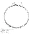 European and American Fashion Niche Single Row Drill Bracelet Round Zircon Tennis Bracelet Bracelet Hand Jewelry