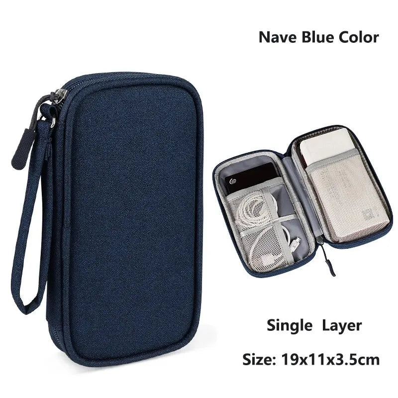 Waterproof Storage Bag Digital Electronic Organizer Portable USB Digital Product Charger Plug Storage Bag Travel Cable Organizer