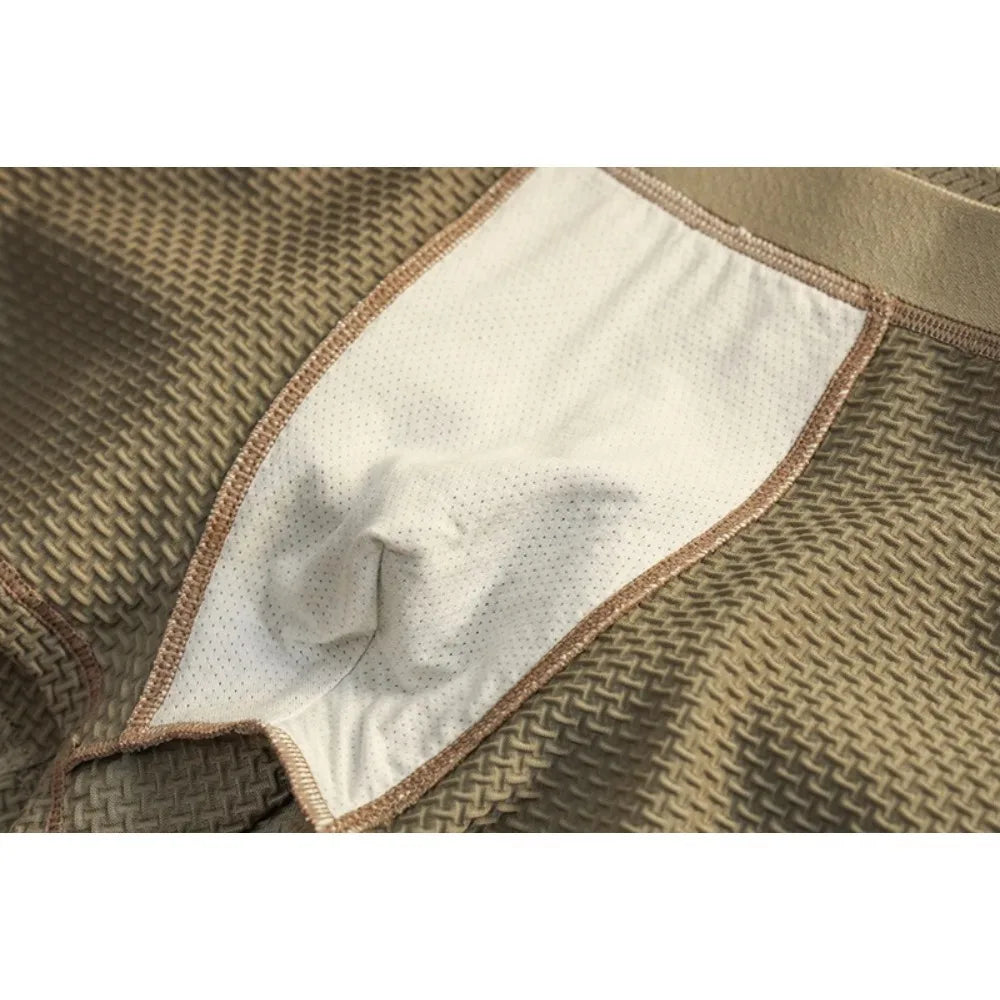 2026 1pcs Men's Shorts Ice Silk Underwear Plus Size Underpants Breathable Sexy Slim Panties Air-conditioned Lingerie Wholesale