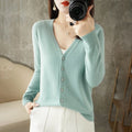 V-Neck Temperament Small Fragrant Wind Women Loose Sweater