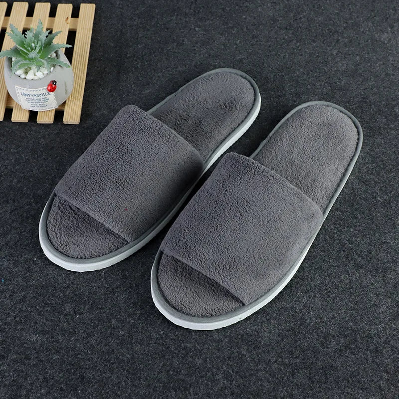 Winter Plush Slippers Faux Fur Home Shoes Open Toe Indoor Slippers Couple Floor Flats Shoes Home Warm Furry Slipper women Slides