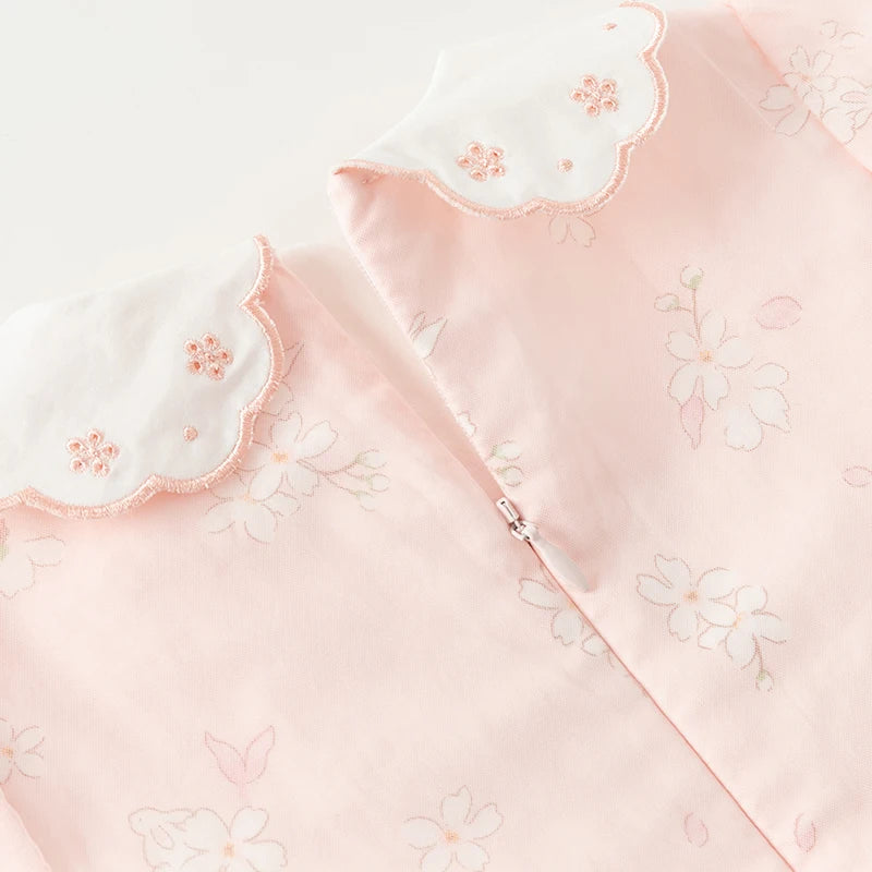 Dave Bella Princess Floral Dress for Girls Baby Children 2025 New Autumn Sweet Gentle Fashion Casual Party Outdoor DB3241829