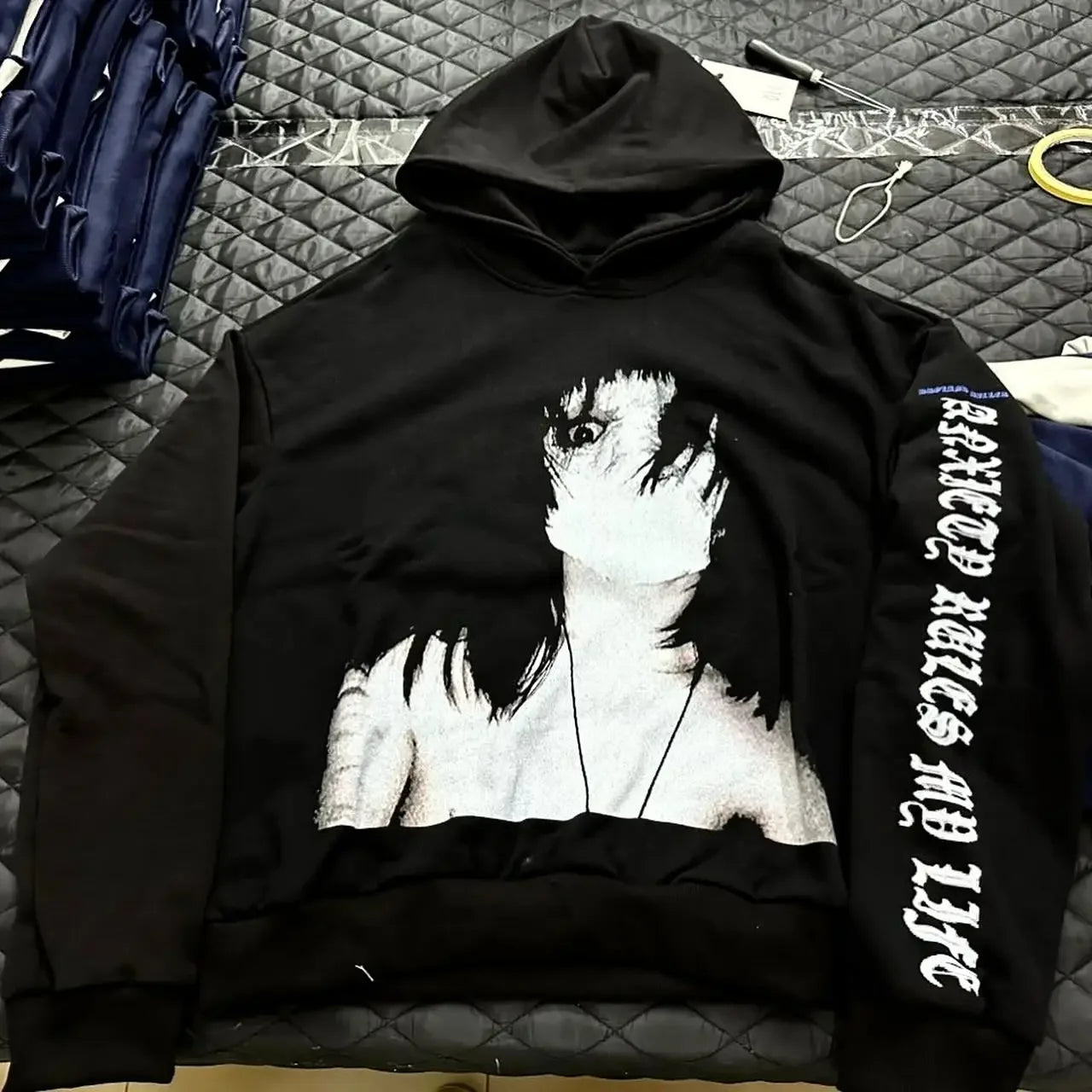 Y2k Droland Miller Scare Hoodies Women Gothic Punk Streetwear Grunge Top Sweatshirt Oversized Harajuku Hip Hop Hoodie Clothes