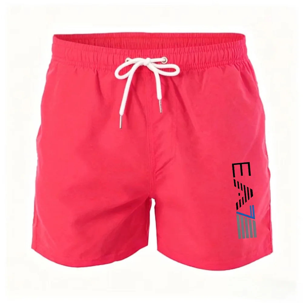 Men's Swim Trunks Beach Shorts Drawstring with Mesh Lining Elastic Waist Plain Breathable Soft Casual Daily Streetwear