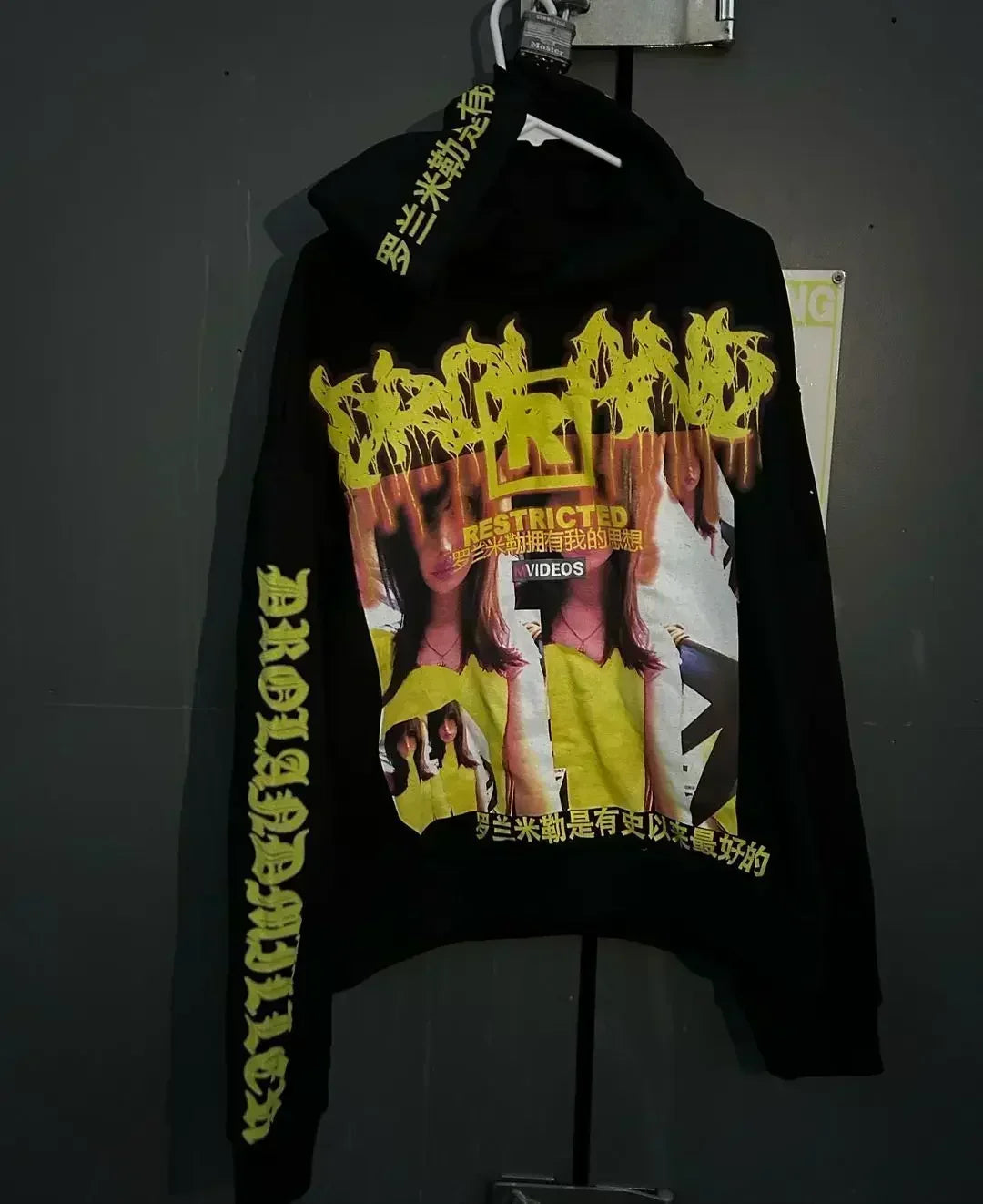 Y2k Droland Miller Scare Hoodies Women Gothic Punk Streetwear Grunge Top Sweatshirt Oversized Harajuku Hip Hop Hoodie Clothes