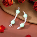 1Pair Fake Nipple Rings,Adjustable Fit Daily Wear Nipple Nooses,8mm Candy Beads, Faux Nipple Piercing Non Pierce Faux Barbells