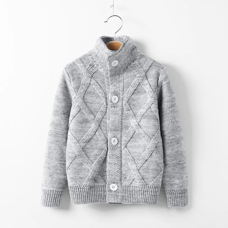 New Baby Boys Sweater Autumn Toddler Boys Knitwear Long-Sleeve Cotton Cardigans Kids Sweater Coat Fashion Children Clothes2-10Y