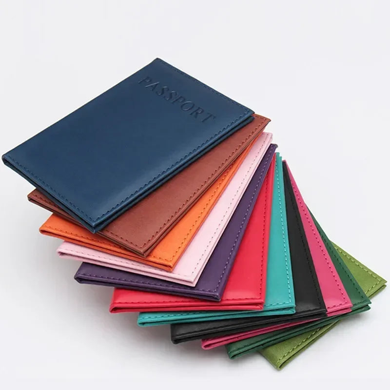 1 PC Fashion New PU Women Passport Holder Case Couple Models Girls Travel Passport Cover Unisex Card Case Man Card Holder Wallet