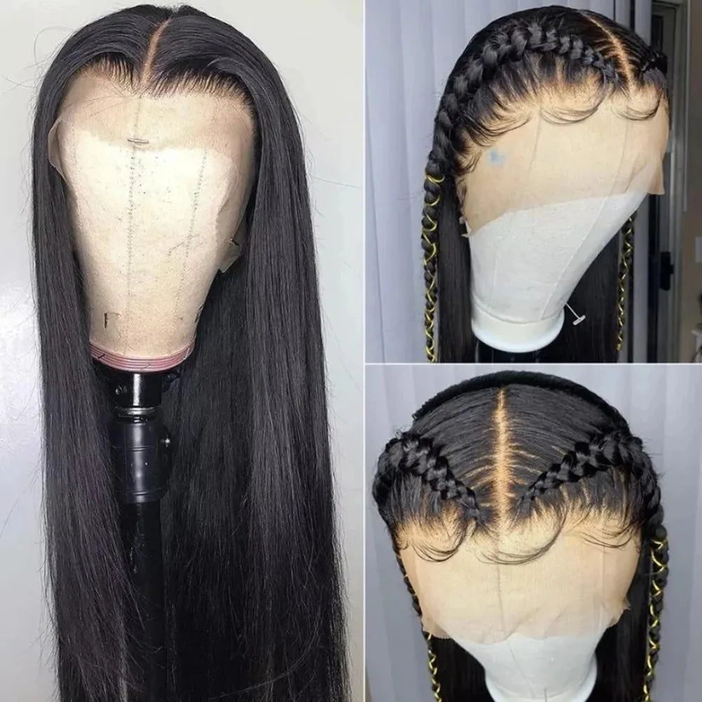 Dark Purple Wig Long Silky Straight Free Part Synthetic Lace Front Wigs Heat Resistant Fiber Wig for Women Daily Party Cosplay