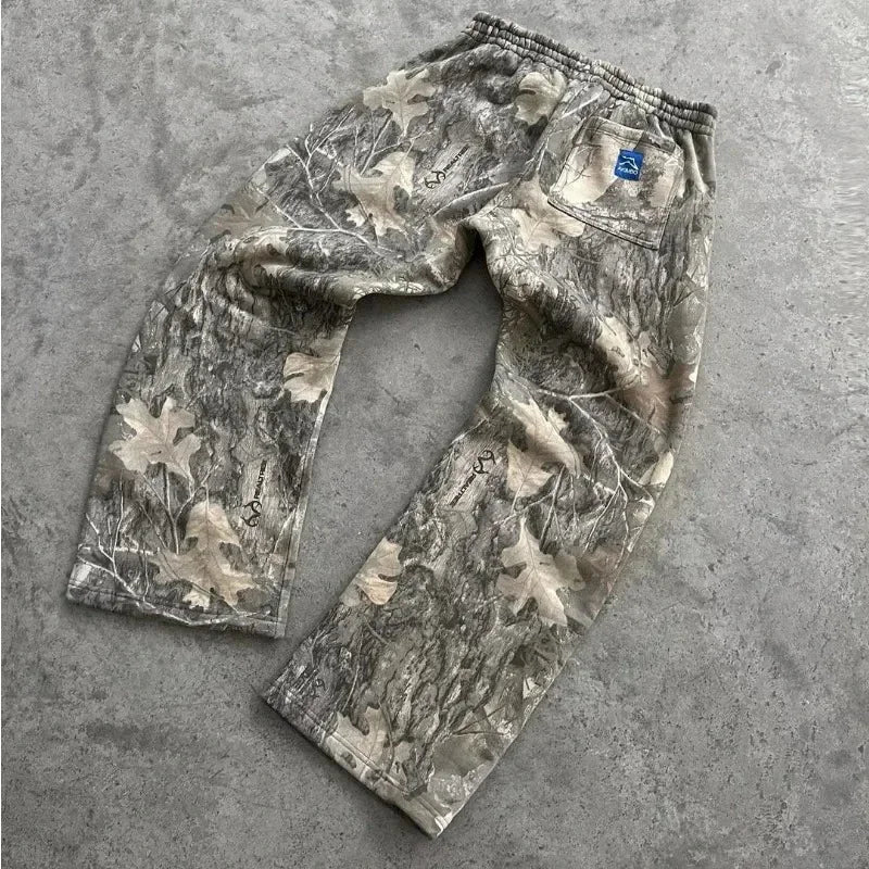 Y2K Retro Straight Pants Tracksuit Streetwear Pants Personalized Pant Leg Zipper Embroidery  Hip Hop Casual Joggers Men Pants